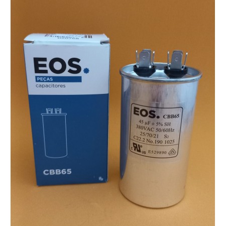 Capacitor Permanente 45UF 380V para Ar Condicionado- EOS