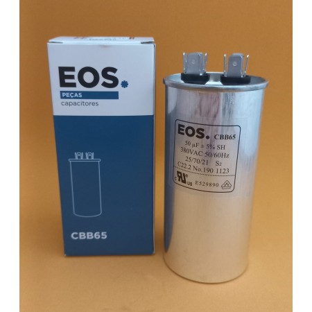 Capacitor Permanente 50UF 380V para Ar Condicionado- EOS