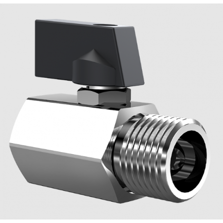 Mini Válvula Esfera de Metal para Água/Ar- Roco