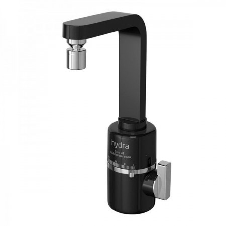 Torneira Elétrica Slim Preta 4T de Parede 220V - Hydra