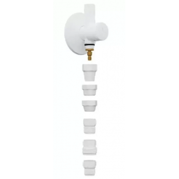 Adaptador para Filtro ABS Branco com Registro Integrado 6 em 1- Blukit