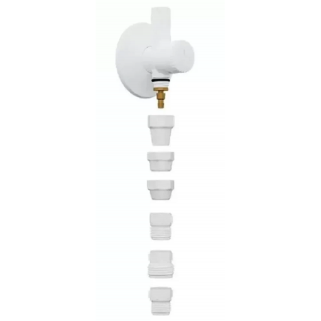 Adaptador para Filtro ABS Branco com Registro Integrado 6 em 1- Blukit Adaptador para Filtro ABS Branco com Registro Integrado 6 em 1- Blukit