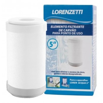 Refil Elemento Filtrante de Carvão para Loren Acqua 5" Ponto de Uso - Lorenzetti